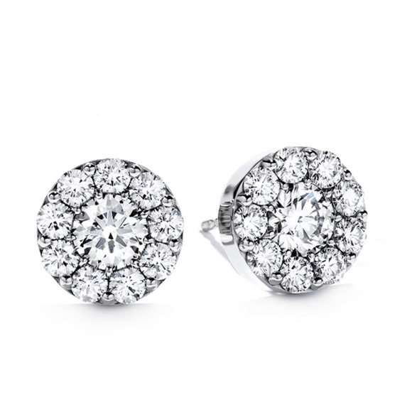 Hearts on Fire Jewelry - Hearts on Fire Radiant Silver Diamond Earrings